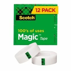 Tape Fasteners & Adhesives Sales 27 Wholesale 😉 Scotch® Magic™ Invisible Tape Refill, 3/4" X 27.77 Yds., 12 Rolls (810K12) ✨