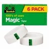 Promo 🌟 Invisible Tape Scotch® Magic™ Tape Refill, Invisible, Write On, Matte Finish, 3/4" X 36 Yds., 1" Core, 6 Rolls (810-6PK) 🌟