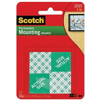 Outlet 🧨 Mounting Tabs Scotch® Permanent Heavy Duty Mounting Squares, 1" X 1", 16/Pack 😉 2 Outlet 🧨 Mounting Tabs Scotch® Permanent Heavy Duty Mounting Squares, 1" X 1", 16/Pack 😉 - Image 2