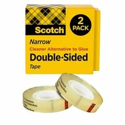 Best Sale 😉 Double Sided Clear Tape Scotch® Permanent Double Sided Tape Refill, 1/2" X 36 Yds., 3" Core, 2 Rolls (665-2P12-36) ❤️