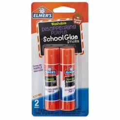 Hot Sale ✔️ Glue & Glue Sticks Elmer's School Glue Sticks, 0.21 Oz., Purple, 2/Pack (E522) ❤️