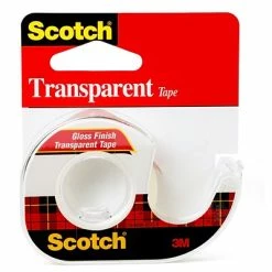 Brand new 🥰 Clear Tape Scotch® Transparent Tape, W/Built In Refillable Dispenser, 1/2" X 12.5 Yds., 1 Roll (144) 😀