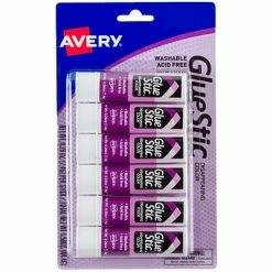 Buy 💯 Avery Disappearing Glue Sticks, 0.26 Oz., Purple, 6/Pack (98096) 🛒