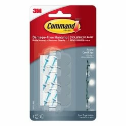 Top 10 😍 Command™ Cord Clips With Clear Adhesive Command™ Round Cord Clips, Clear, 4 Clips (17017CLR) ✨