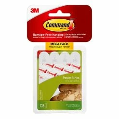 Budget 🛒 Command™ Adhesive Refill Strips Command™ Poster Strips Mega-Pack, White, 136 Strips/Pack (17024-136ES) 🤩