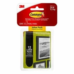 Promo 🔔 Command™ Picture Hanging And Poster Strips Command™ Large Picture Hanging Strips Value Pack, Black, 12 Strips/Pack (17206BLK-12ES) 🎁