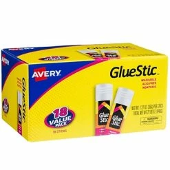 Best Pirce 😉 Avery Nontoxic Washable Glue Sticks, 1.27 Oz., White, 18/Pack (00192) ✨