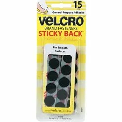 Buy 💯 Hook And Loop Fasteners Velcro® Sticky Back Sticky Tape; Black, 15/Pack 🔥