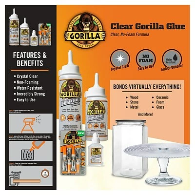 New 🧨 Glue & Glue Sticks Gorilla Clear Glue, 1.75 Oz. (GOR-4500102) ❤️ 5 New 🧨 Glue & Glue Sticks Gorilla Clear Glue, 1.75 Oz. (GOR-4500102) ❤️ - Image 5