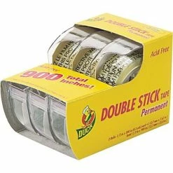 Top 10 😉 Double Sided Clear Tape Duck 1/2" X 8 1/3 Yds. Permanent Double Stick Tape, Clear, 3/Pack 🔔