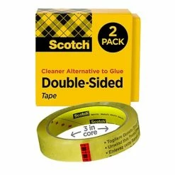 Best Pirce ✨ Double Sided Clear Tape Scotch® Permanent Double Sided Tape Refill, 3/4" X 36 Yds., 3" Core, 2 Rolls (665-2P34-36) 🌟