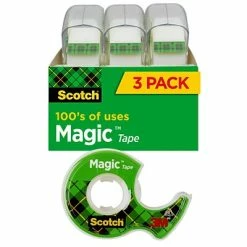 Outlet 🎁 Scotch® Magic™ Greener Invisible Tape With Refillable Dispenser, 3/4" X 8.33 Yds., 3 Rolls (3105) ✨