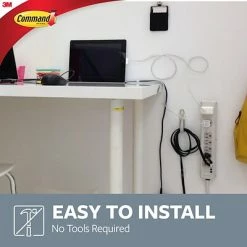 Hot Sale ✨ Command™ Cord Clips With Clear Adhesive Command™ Cord Bundlers, White, 2 Bundlers (17304-ES) ⌛ -Tape Fasteners & Adhesives Sales unnamed file 1296