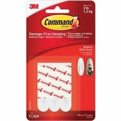 Promo 😉 Command™ Adhesive Refill Strips Command™ Medium Refill Strips, White, 9/Pack 😉