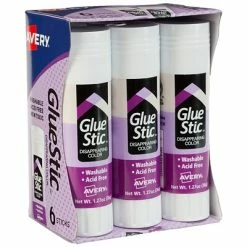 Brand new 🎁 Avery GlueStic Washable Glue Sticks, 1.27 Oz., 6/Pack (98071) ✔️