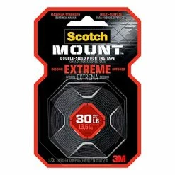 Best Sale 🎁 Specialty Tape Scotch-Mount™ Extreme Double-Sided Mounting Tape, 1" X 60", 1 Roll, Black (414P) 🥰