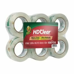 Best Pirce ✔️ Acrylic Tape Duck® Brand 1.88 In. X 109.3 Yd. HD Clear™ Heavy Duty Packing Tape, Clear, 6-Pack (299016) 🤩