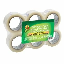 Wholesale 🧨 Acrylic Tape Duck® Brand 1.88 In. X 109 Yd. Standard Packing Tape, Clear, 6-Pack (240054) 🎁