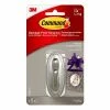 Outlet 🛒 Command™ Adhesive Hooks Command™ Medium Metallic 🧥 Coated Hook, Brushed Nickel, 1 Hook, 2 Strips/Pack (17051BN-ES) 😀