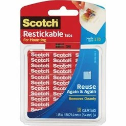 Promo ✔️ Mounting Tabs Scotch® Mounting Products, Reusable Tabs, Clear ❤️