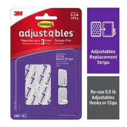 Promo 🧨 Hooks & Hanging Strips Command™ Adjustables™ Small Repositionable Refill Strips, Clear, 18 Strips/Pack (17820-18ES) 🎉 -Tape Fasteners & Adhesives Sales unnamed file 1511