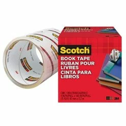 Buy 🧨 Clear Tape Scotch® Book Transparent Tape, 4" X 15 Yds., 3" Core, 1 Roll (845-400) 🔔