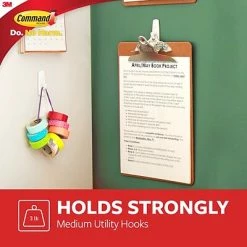 Cheapest ❤️ Command™ Adhesive Hooks Command™ Medium Utility Hooks, White, 37 Hooks (17001-S37NA) 🤩 -Tape Fasteners & Adhesives Sales unnamed file 1582