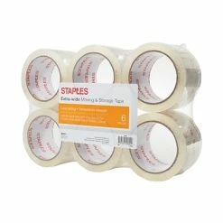 Top 10 ❤️ Staples Acrylic Tape Moving And Storage Packing Tape, 2.83" X 54.6 Yds, Clear, 6/Pack (ST-XW26-6) 🤩