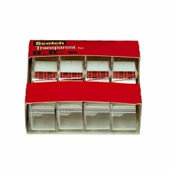 Promo ❤️ Clear Tape Scotch® Transparent Tape, 3/4" X 23.6 Yds., 4 Rolls (4814) 🎁