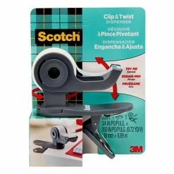 Buy ❤️ 3M Tape Dispensers Scotch™ Clip & Twist Desktop Tape Dispenser, Gray (C19-CLIP) 😉