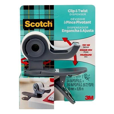 Buy ❤️ 3M Tape Dispensers Scotch™ Clip & Twist Desktop Tape Dispenser, Gray (C19-CLIP) 😉 1 Buy ❤️ 3M Tape Dispensers Scotch™ Clip & Twist Desktop Tape Dispenser, Gray (C19-CLIP) 😉