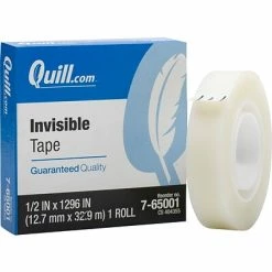 Best deal 🌟 Quill Brand® Invisible Tape, Matte Finish, 1/2" X 36 Yds., Single Roll (70016028915) 😀