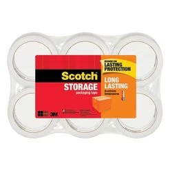 Promo 🥰 Acrylic Tape Scotch® Long Lasting Storage Packing Tape, Clear, 1.88" X 54.6 Yds., Clear, 6 Rolls (3650-6) 🔔