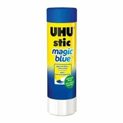 Promo 🔥 UHU Washable Glue Sticks, 1.41 Oz., Blue (99653) ✔️