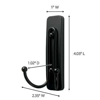 Deals ✨ Hooks & Hanging Strips Command™ Large Double Hook, Matte Black, 1 Hook, 1 Strip/Pack (17036MB-ES) 🔥 3 Deals ✨ Hooks & Hanging Strips Command™ Large Double Hook, Matte Black, 1 Hook, 1 Strip/Pack (17036MB-ES) 🔥 - Image 3