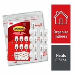Discount 💯 Command™ Wire Hooks With Clear Adhesive Command™ Small Wire Hooks, White, 22 Hooks (17067-22NA) ⭐