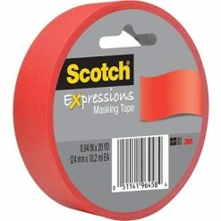 Flash Sale 👏 Scotch® Expressions Decorative Masking Tape Scotch® Expressions Masking Tape, .94" X 20 Yds., Red (3437-PRD) 😀