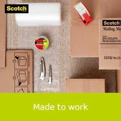 Brand new 🥰 Scotch® Sure Start Packaging Tape, 1.88 In X 54.6 Yds, Clear, 18 Rolls (3450-18CP) 😉 -Tape Fasteners & Adhesives Sales unnamed file 1955