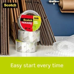 Brand new 🥰 Scotch® Sure Start Packaging Tape, 1.88 In X 54.6 Yds, Clear, 18 Rolls (3450-18CP) 😉 -Tape Fasteners & Adhesives Sales unnamed file 1957