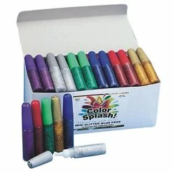 Buy ✔️ Chenille Kraft® Glitter Glue Pens Color Splash Mini Glitter Craft Glue Pens, 4 Oz., Transparent, 72/Pack (GL607) 🔥