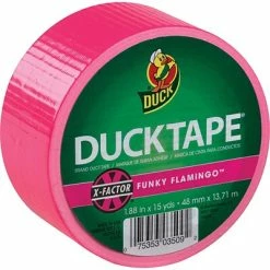 Best Pirce 🎉 Duck Tape® Brand Duct Tape, Funky Flamingo X-Factor™, 1.88" X 15 Yards ⌛ -Tape Fasteners & Adhesives Sales unnamed file 1995