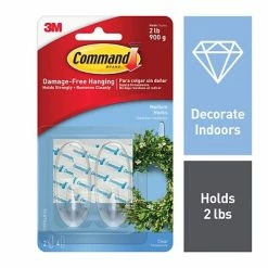Top 10 🛒 Command™ Clear Hooks Command™ Medium Hooks, Clear, 2/Pack (17091CLR-ES) 🔥