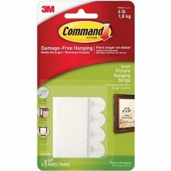 Coupon 😉 Command™ Picture Hanging And Poster Strips Command™ Small Picture Hanging Strips, White, 4 Sets (17202ES) 🎁