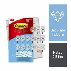 Deals ✔️ Command™ Wire Hooks With Clear Adhesive Command™ Small Wire Hooks, Clear, 15 Hooks (17067CLR-15NA) 🥰