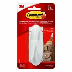 Cheap ✨ Command™ Adhesive Hooks Command™ Large Designer Hook, White (17083ES) 😍