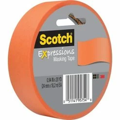 Promo ⌛ Scotch® Expressions Masking Tape, .94" X 20 Yds., Tangerine (3437-ORG) ⌛