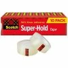 Promo 🌟 Clear Tape Scotch® Super-Hold Tape Refill, Transparent, Crystal Clear Clarity Finish, 3/4" X 27.77 Yds., 1" Core, 10 Rolls (700K10) 🔥