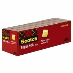 Promo 🌟 Clear Tape Scotch® Super-Hold Tape Refill, Transparent, Crystal Clear Clarity Finish, 3/4" X 27.77 Yds., 1" Core, 10 Rolls (700K10) 🔥 -Tape Fasteners & Adhesives Sales unnamed file 2159