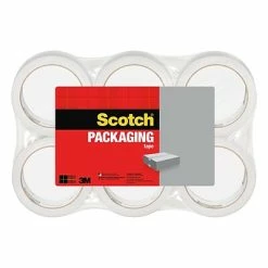 Best Sale 🤩 Hot Melt Tapes Scotch® Lightweight Shipping Packing Tape, 1.88" X 54.6 Yds., Clear, 6 Rolls (3350-6) ⌛