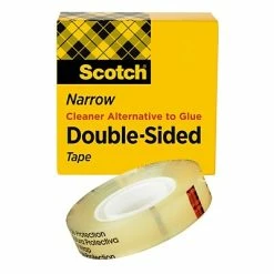 Discount 🤩 Double Sided Clear Tape Scotch® Permanent Double Sided Tape Refill, 1" X 25 Yds., Clear (665-12900) 😀